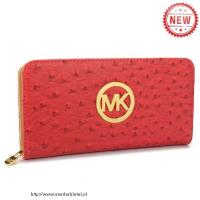 michael kors ostrich-reliëf leer groot rood portefeuilles Online Tas Kopen 7t10t565